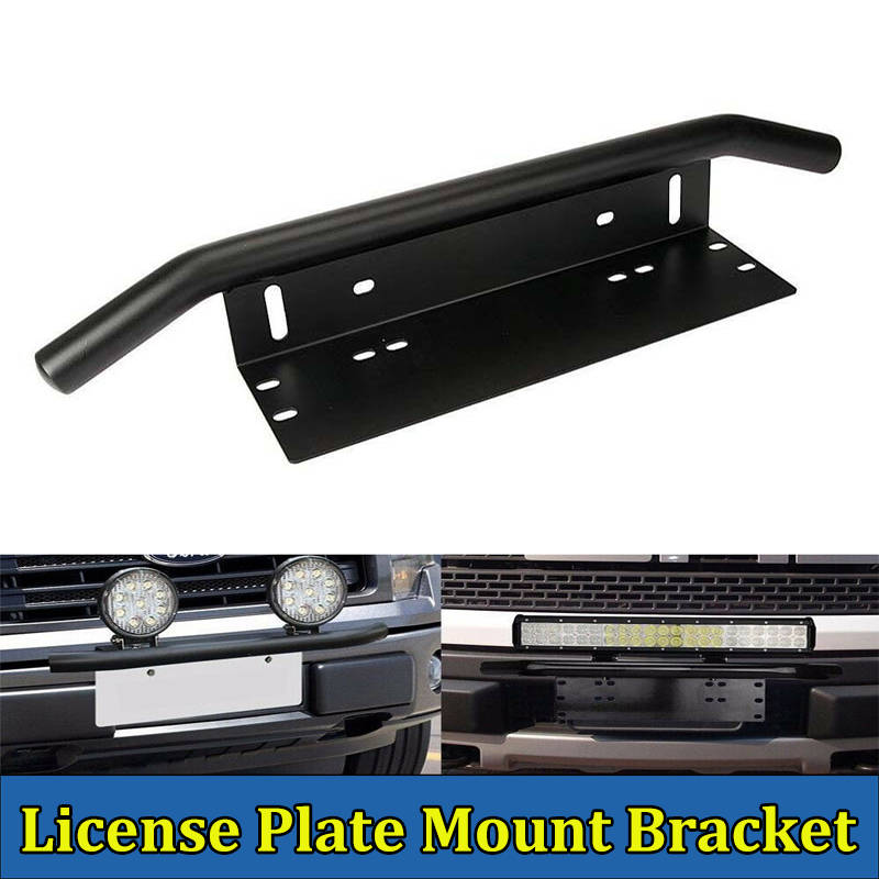 Universal Bumper License Plate Mount Bracket LED Light Holder For Off Road SUV