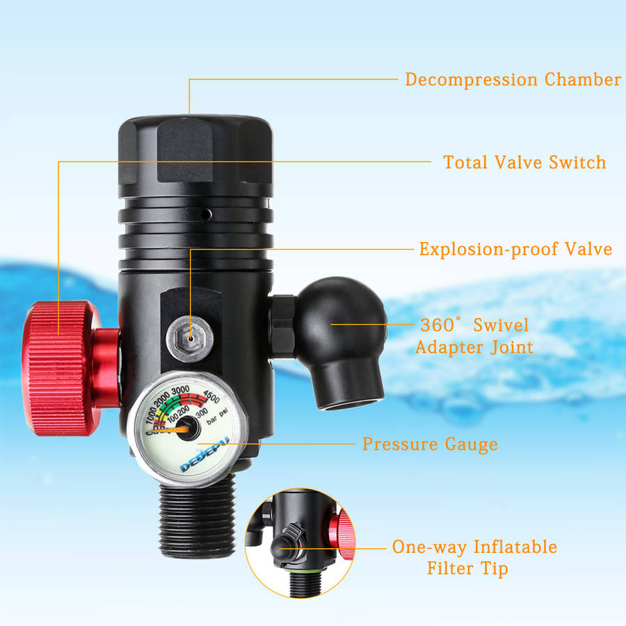 DEDEPU Mini Scuba Diving Tank Set 1L Diving Tank With Pump +Scuba Converter+Storage Bag Underwater Mini Scuba Tank Accessories