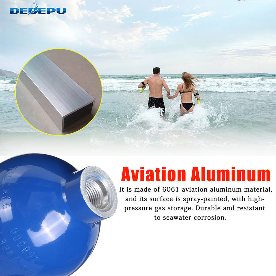 DEDEPU Mini Scuba Diving Tank Set 1L Diving Tank With Pump +Scuba Converter+Storage Bag Underwater Mini Scuba Tank Accessories