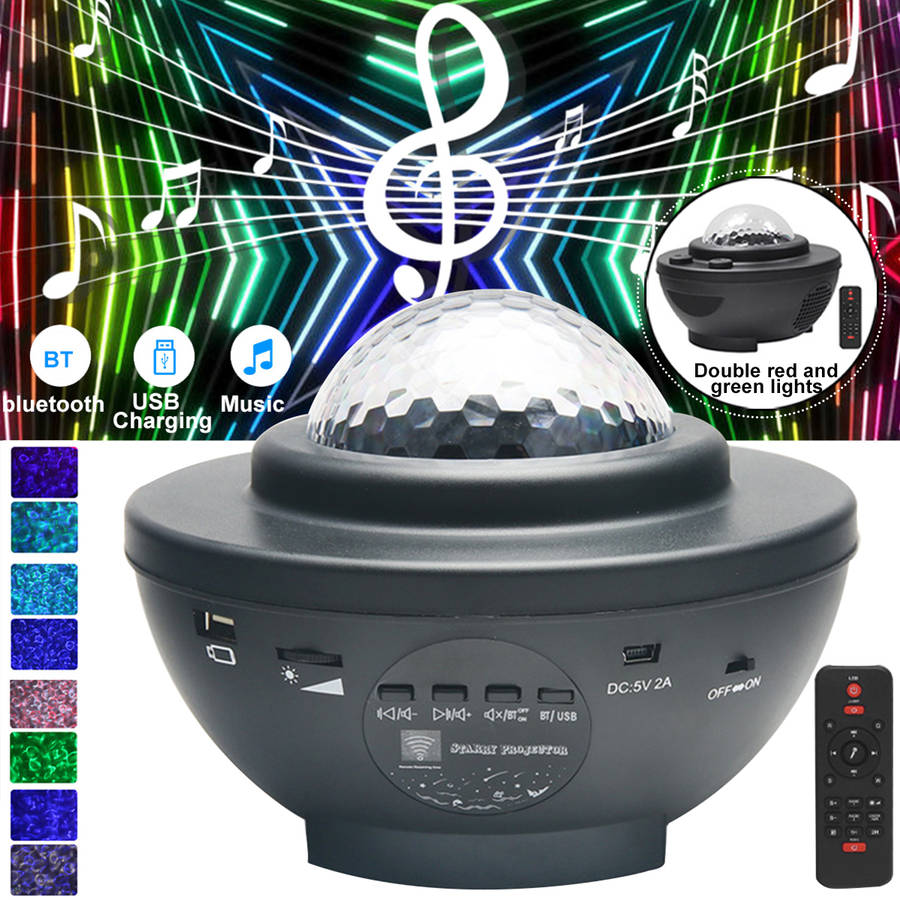 LED Galaxy Starry Night Light Projector Ocean Star Sky Party Speaker Lamp Remote