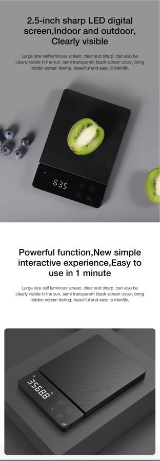 ATuMan DUKA ES1 LCD 0-3kg Rechargeable Kitchen Scale Household Digital Electronic Food Weight Baking Cooking Scale from