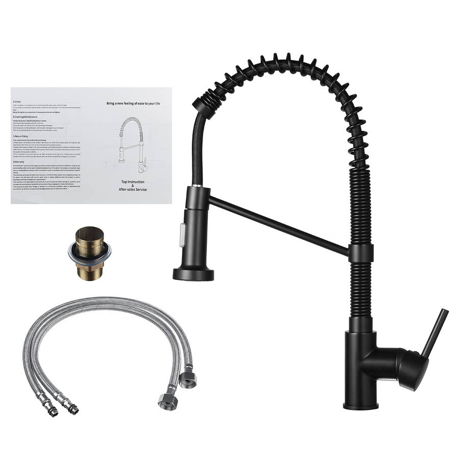 kitchen faucet swivel spout single handle sink pull down spray mixer tap