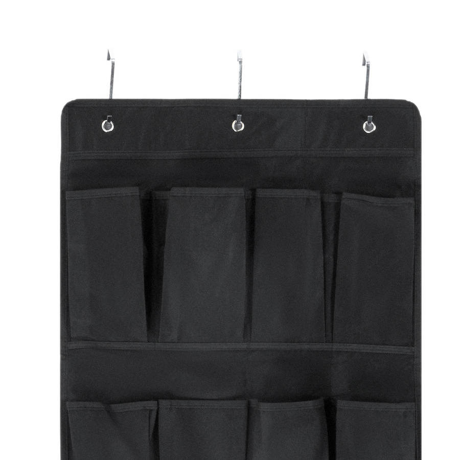 24 Plaid Over Door Hanging Bag Box Shoe Rack Hanger Storage Tidy Organizer Bag