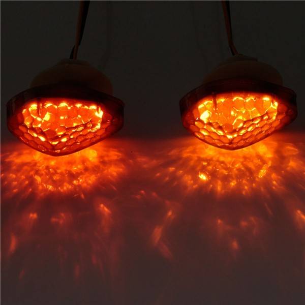 Motorcycle Smoke Flush Mount 15LED Turn Signal Light Blinker For Yamaha Hon