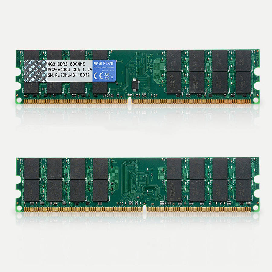 RuiChu DDR2 800MHz 4GB AMD RAM 240pin Memory Ram Memory Stick Memory Card for Desktop PC Computer