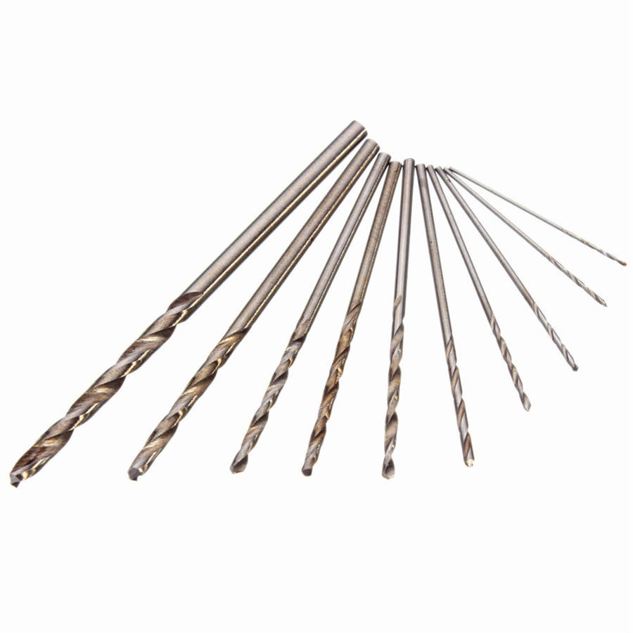 Drillpro Mini Aluminum Hand Drill with Keyless Chuck and 10 Twist Drills Rotary Tool