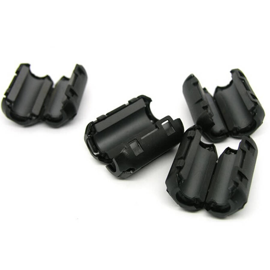 10Pcs Black Cable Wire Clamp Clip RFI EMI EMC Noise Filters Ferrite Core Case