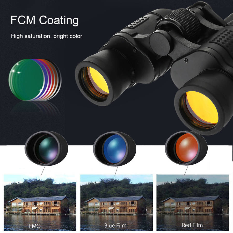 60x60 5-3000M Day/Night HD Hunting Binoculars With Compass Coordinates Outdoor Camping Waterproof Telescope