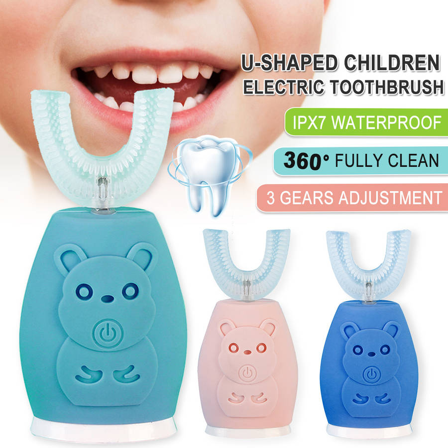 Silicone U-shaped Electric Toothbrush Portable Rechargeable Waterproof Toothbrush