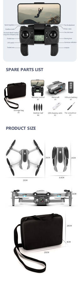 XKJ K60 PRO 1.2KM 5G FPV with 6K Dual Camera 15mins Flight Time GPS Positioning Foldable Brushless RC Drone Quadcopter RTF