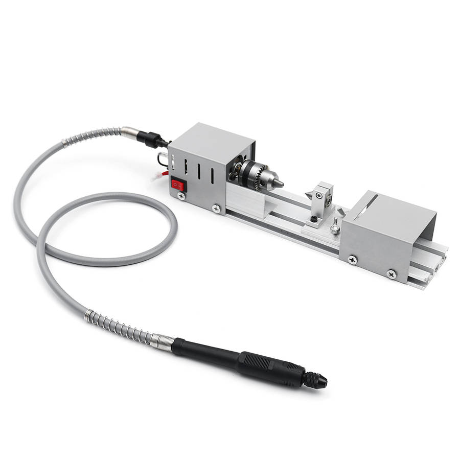 Mini Lathe Beads Machine Woodworking DIY Lathe Polishing Cutting Drill Wood Lathe Machine