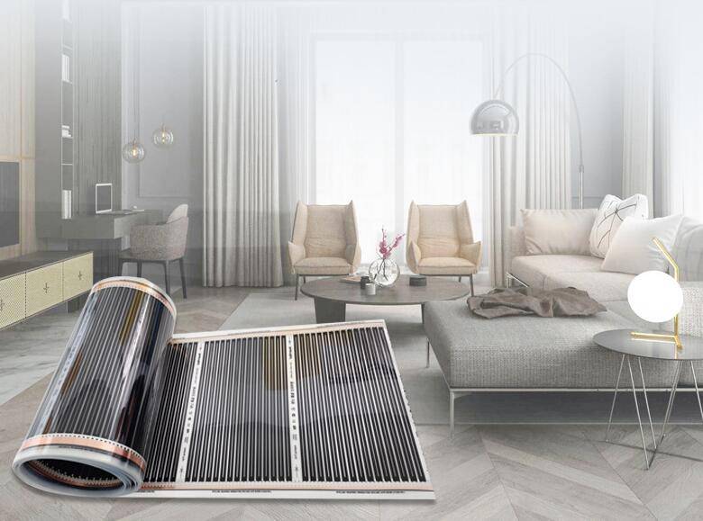220V 50cm Width Healthy Floor Heating Infrared Underfloor Heating Carbon Film Heater Electric Floor Warming Mat