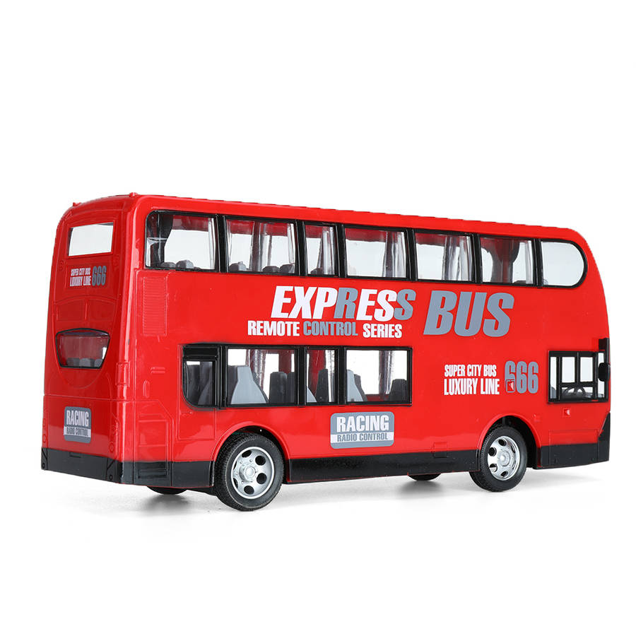 Wireless Remote Control RC Car Two Layers Electric City Bus Express with LED Light Model