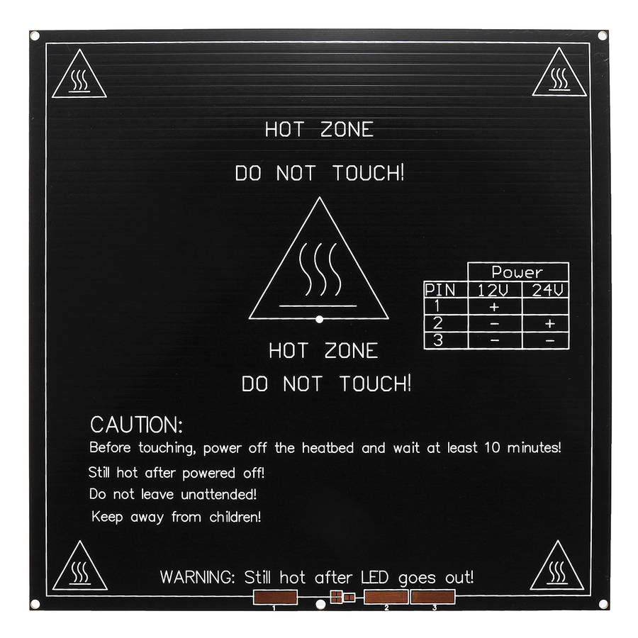 214x214mm 12V/24V Dual Power MK2B PCB Heated Bed Hot Bed For Prusa 3D Printer