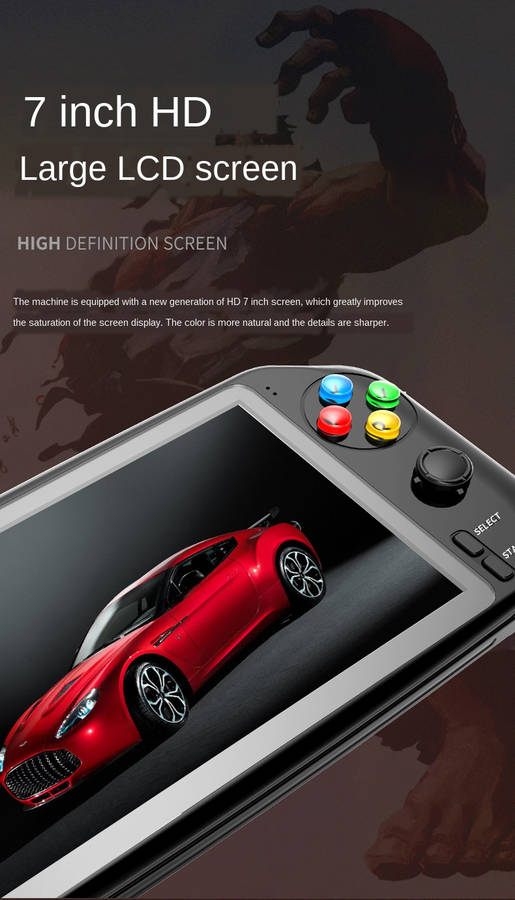 Collbaby RS-18 32GB 3000 Games HD Handheld Game Console 7 inch HD Large Screen Arcade Game Player Support N64 PS1 CPS NEOGEO SFC MD NES MAME TV Output Dual Player