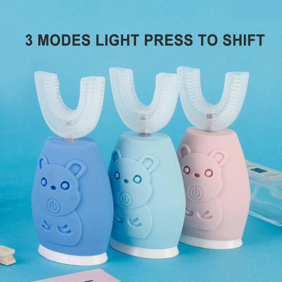 Silicone U-shaped Electric Toothbrush Portable Rechargeable Waterproof Toothbrush