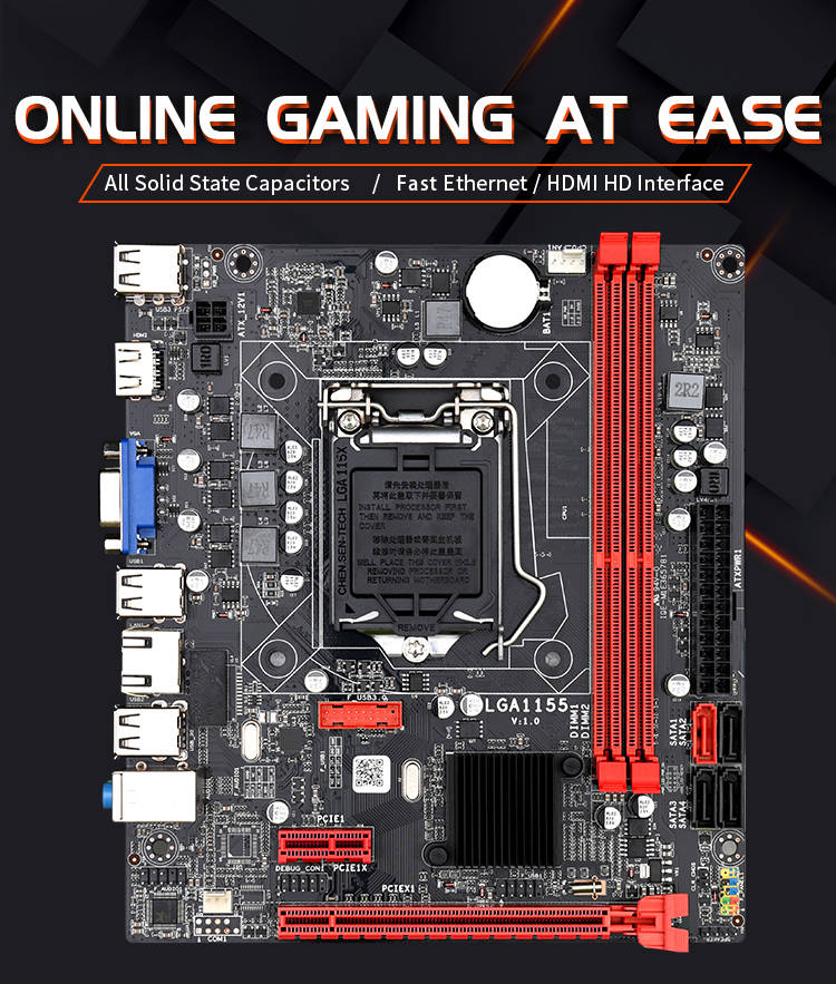 szmz b75m m-atx gaming motherboard ddr3 support intel core i3 i5 i7 celeron pentium lga 1155 processor