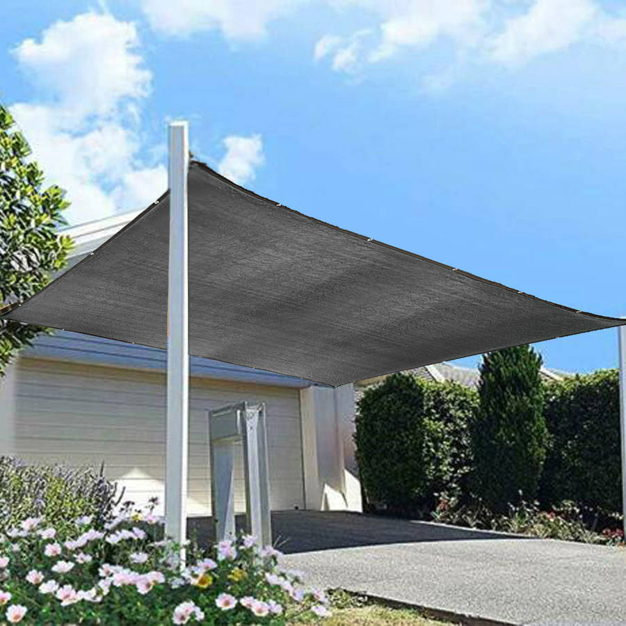 Patio Sun Shade Sail Sun Folding 90% UV Block Screen Awning Canopy Playground Outdoor Garden Patio Sunscreen