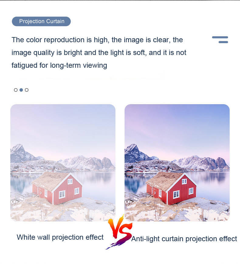 100/120-inch metal anti-light projector screen portable foldable 16:9 full hd outdoor home movie theater