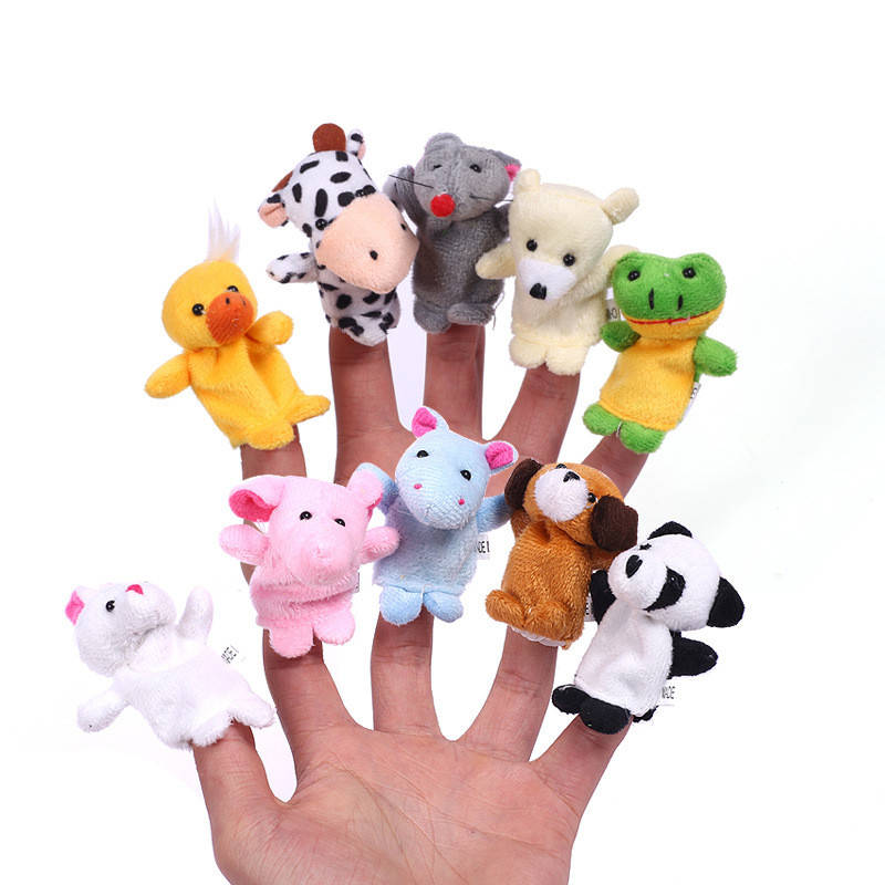 christmas 7 types family finger puppets set soft cloth doll for kids childrens gift plush toys