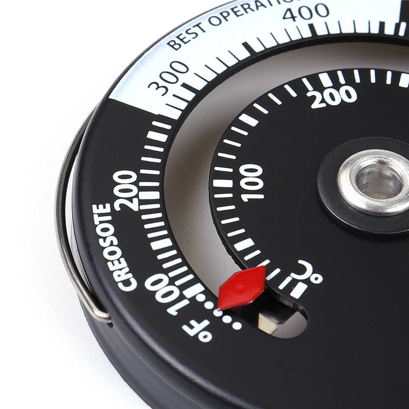 Fireplace Stove Pipe Magnetic Thermometer 0-500â/100-900â Wood Log Fire Flue Burner Stovepipe Gauge Black