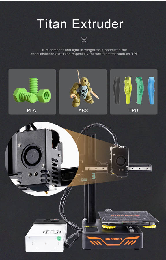 KINGROON KP3S 3.0 3D Printer High Precision Printing Upgraded DIY 3d printer Kit Touch Screen Pringting Size 180*180*180mm