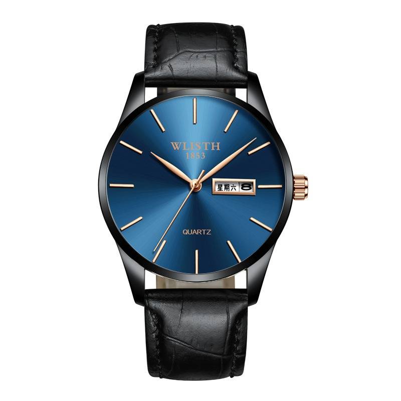 fashion casual men watch date week display business 3atm waterproof quartz watch