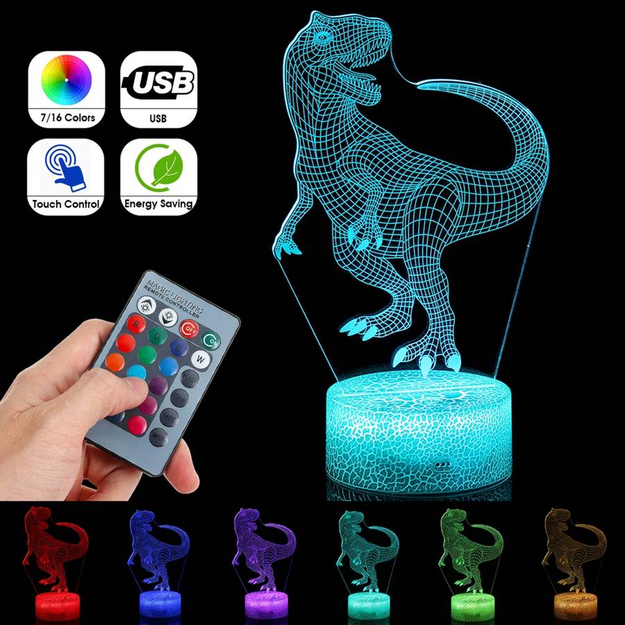 New 3D Illusion Night Light Touch Remote Control Home Decor Table Desk Sleeping