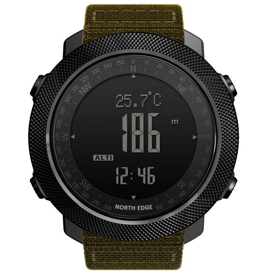 North Edge Apache 3 Waterproof Men's Military Sport Digital Barometer