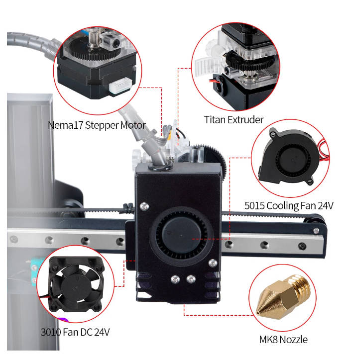 KINGROON KP3S 3.0 3D Printer High Precision Printing Upgraded DIY 3d printer Kit Touch Screen Pringting Size 180*180*180mm