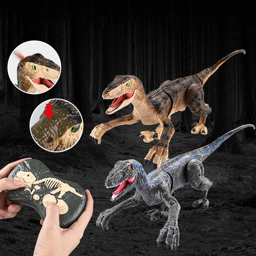 2.4G 5CH RC Raptors Velociraptor Dinosaur Electric Walking Simulation Animal Re