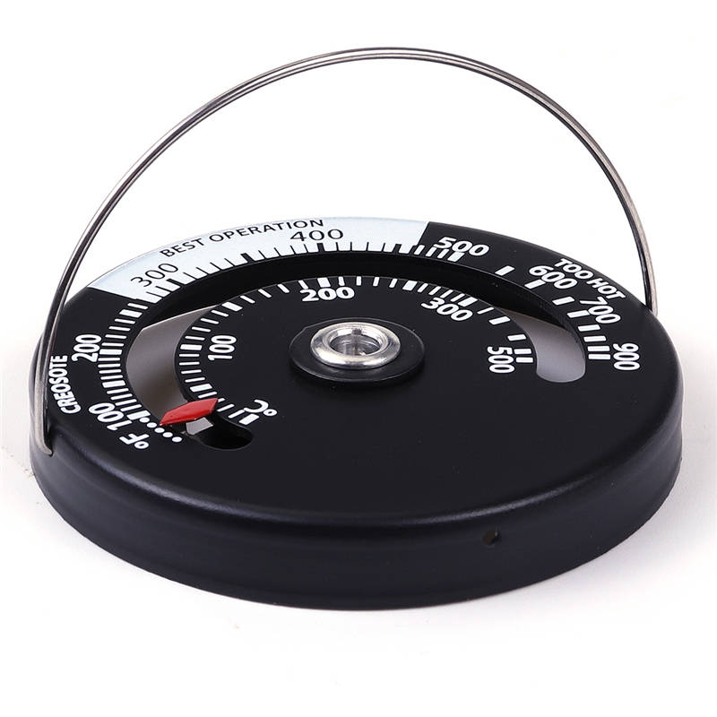 Fireplace Stove Pipe Magnetic Thermometer 0-500â/100-900â Wood Log Fire Flue Burner Stovepipe Gauge Black