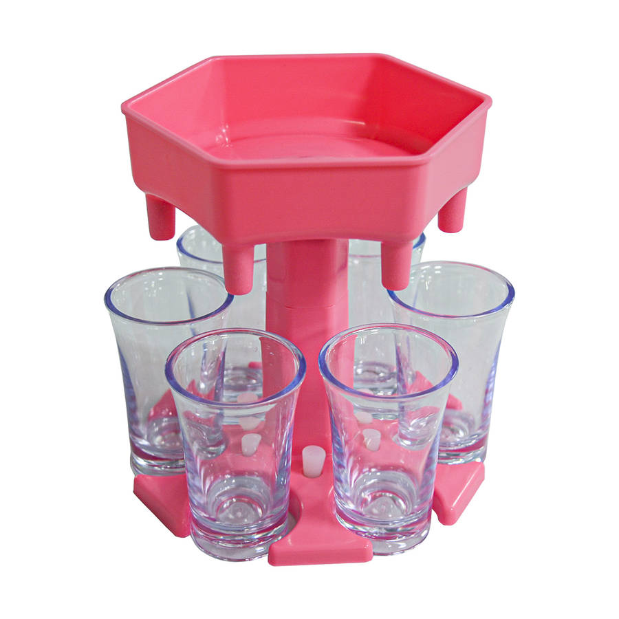 6 Shot Glass Dispenser Holder Liquid Dispenser Drinking Games Party Beverage Separator Tools
