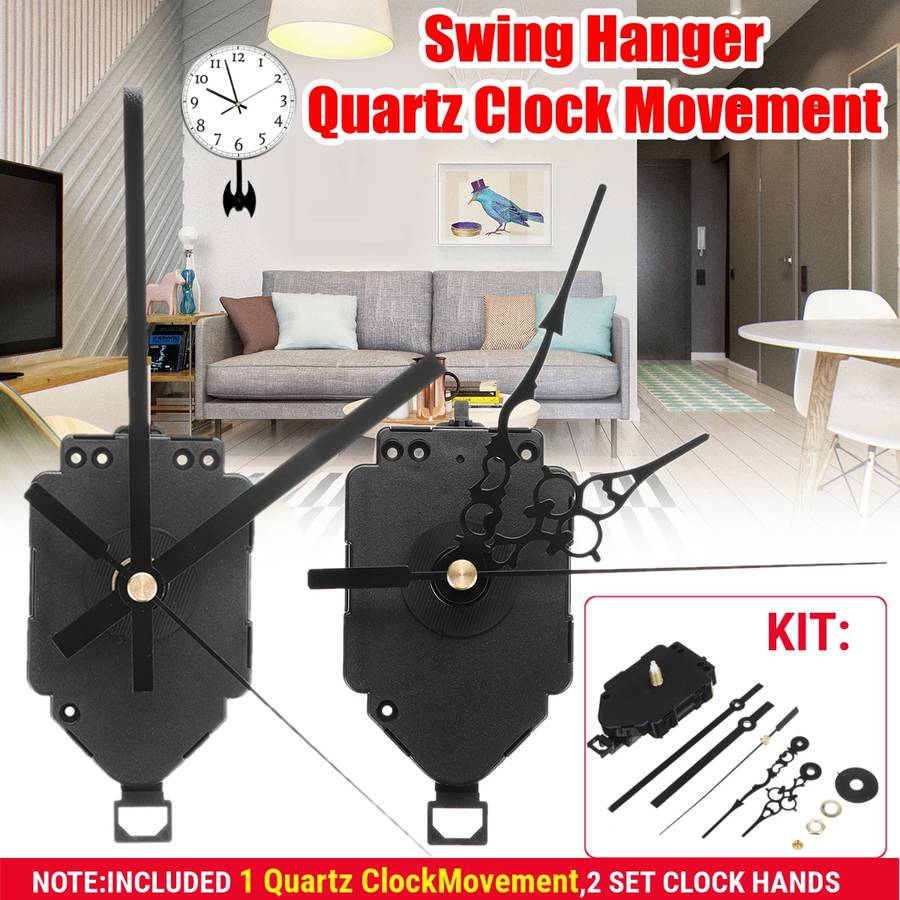 Swing Pendulum Quartz Clock Movement Mechanism Kit Motor Hanger Decor DIY Home