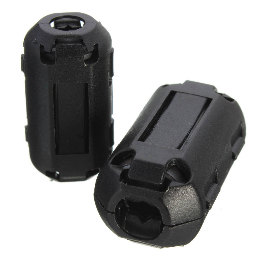 10Pcs Black Cable Wire Clamp Clip RFI EMI EMC Noise Filters Ferrite Core Case