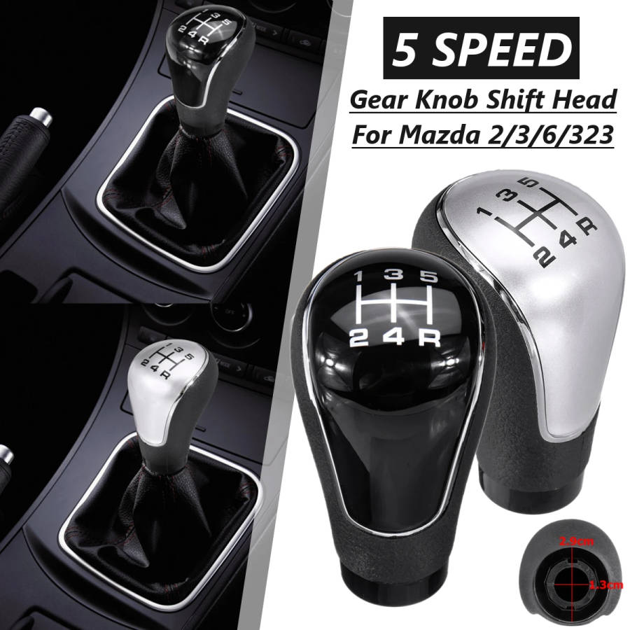 5 Speed Manual Handle Gear Shift Knob Stick Head For Mazda 2/3/6