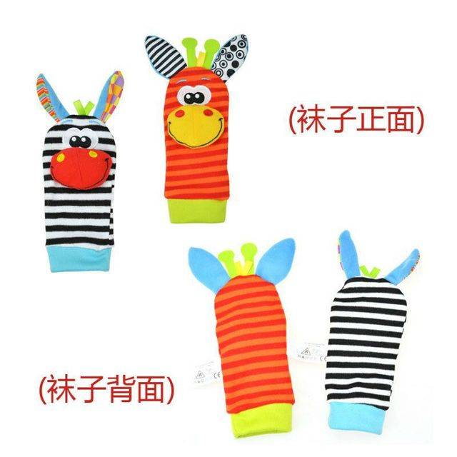 New Baby Animal Wrist Band Rattle Socks Baby Watch With Rattle To Comfort Baby Plush Toys