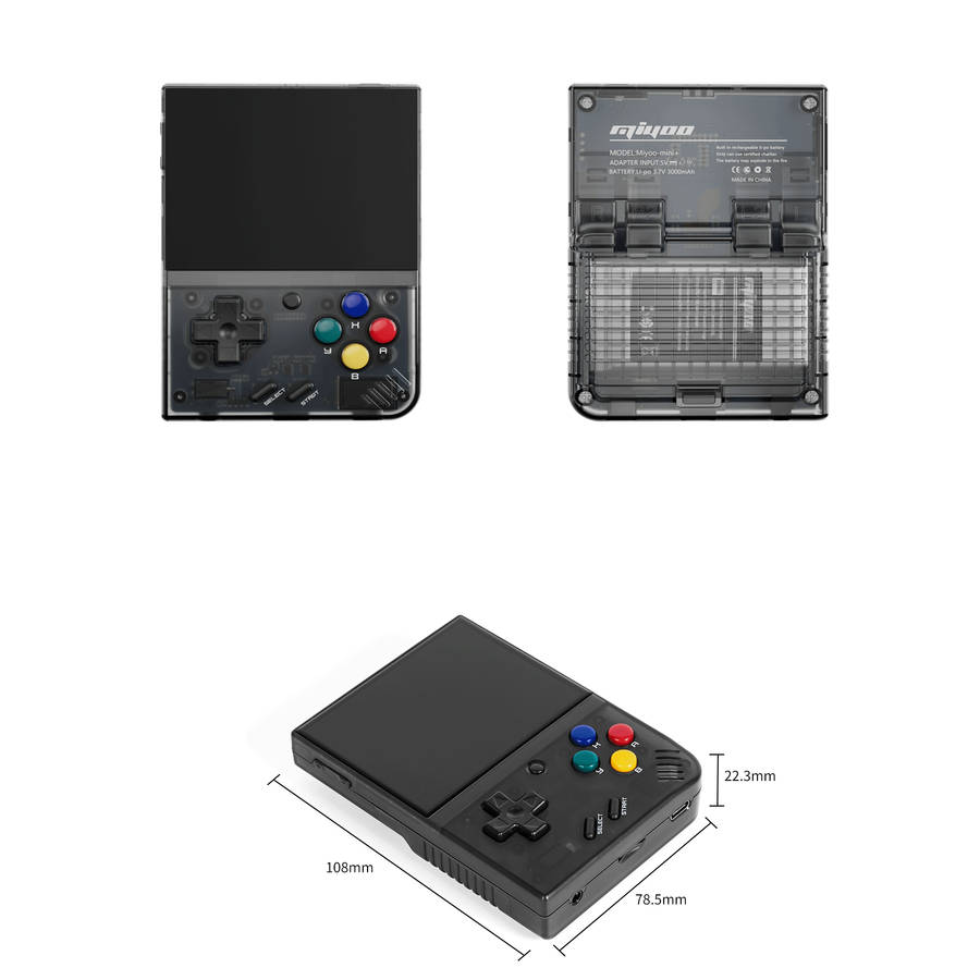 miyoo mini plus retro handheld game console for ps1 md sfc mame gb fc wsc 3.5 inch ips oca screen portable linux system pocket video game player no card no games