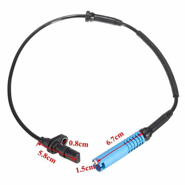 Car Auto ABS Wheel Speed Sensor Front Black for BMW X5 2000-2006 34526756379