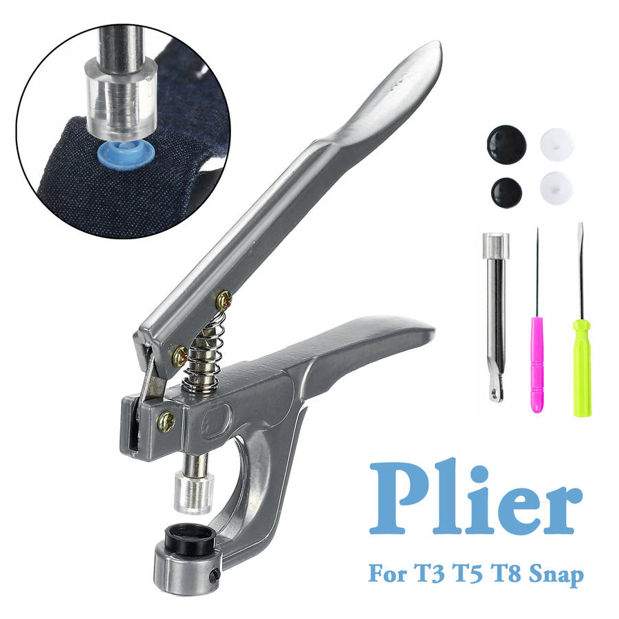 1Pcs Plier Tool Kit for T3 T5 T8 Plastic Snaps Fastener Button Press Stud