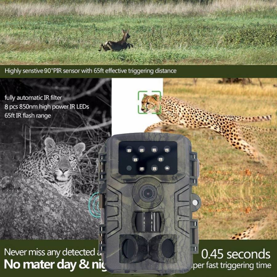 pr700 20mp 1080p 120°detecting range hunting trail camera waterproof hunting scouting camera with auto ir filter for wildlife monitoring