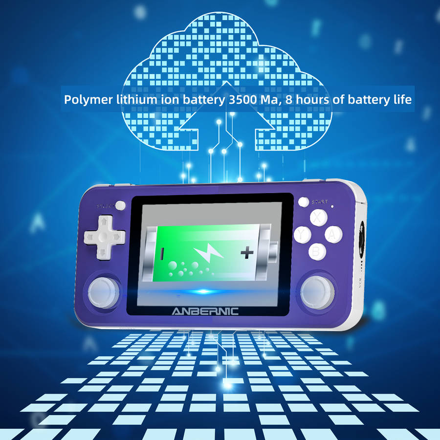 ANBERNIC RG351P 64GB 2500 Games IPS HD Handheld Game Console Support for PSP PS1 N64 GBA GBC MD NEOGEO FC Games Player 64Bit RK3326 Linux System OCA Full Fit Screen