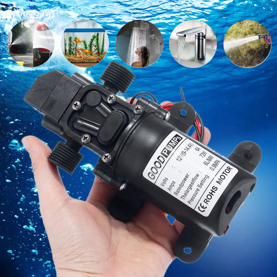 12V 72W Water Diaphragm Pump 6L 20mm Water Pump Diaphragm Self Priming Sprayer Pump