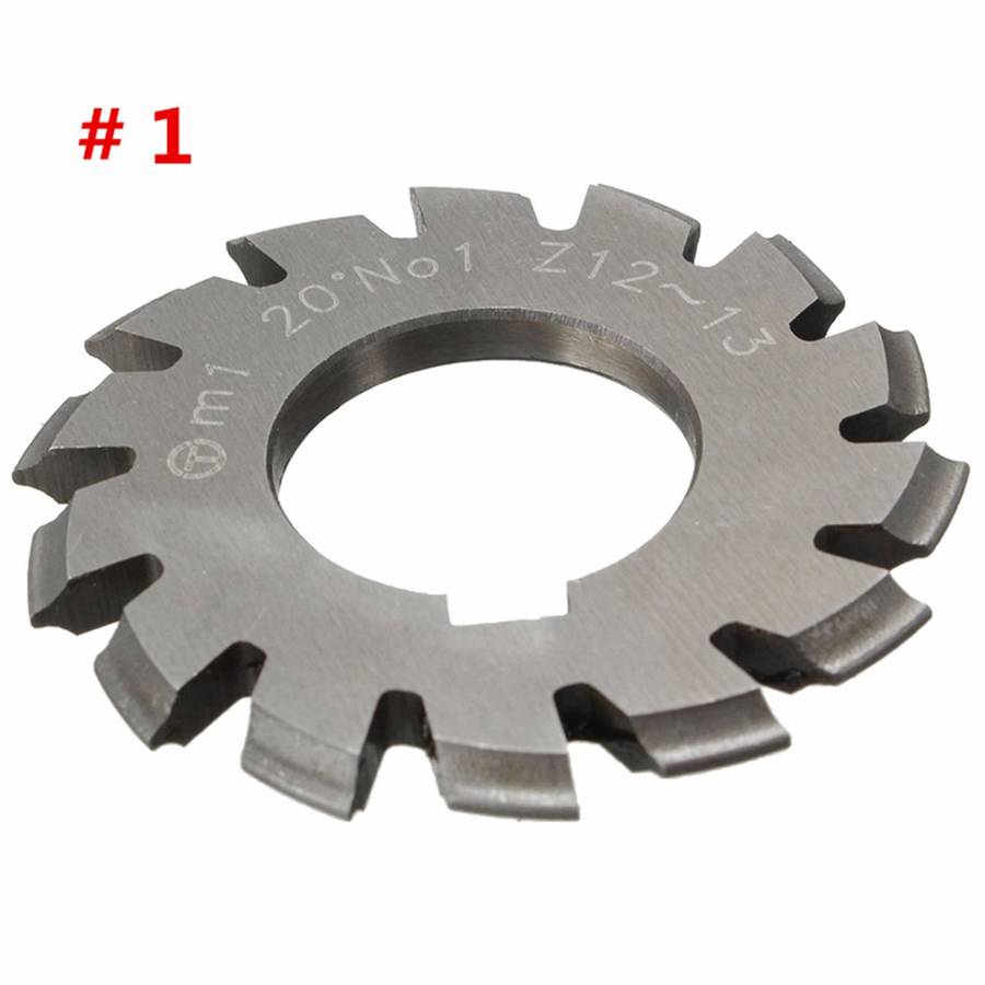 8pcs Module 1 PA20 Bore 22mm #1-8 HSS Involute Gear Milling Cutter