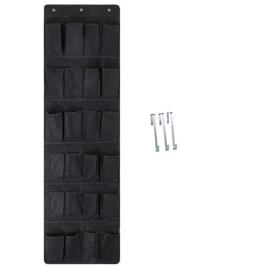 24 Plaid Over Door Hanging Bag Box Shoe Rack Hanger Storage Tidy Organizer Bag