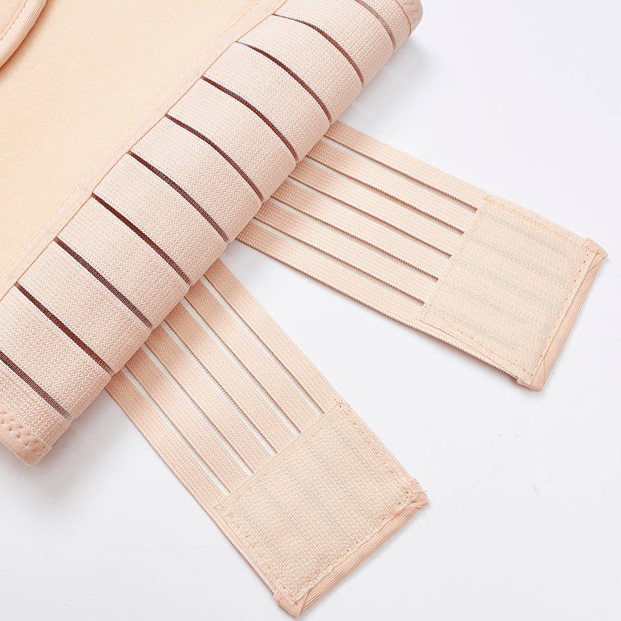 Three Pieces Nursing Waist Cinchers Shapewear Body Shaper For Women (Size 3 L Color Beige)