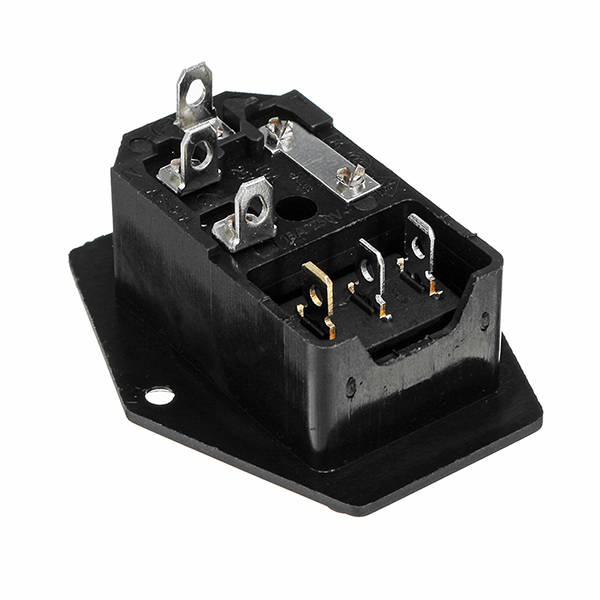 ON/OFF IO Switch Socket with Female Plug for Power Supply Cord Jamma Arcade Machine with Fuse