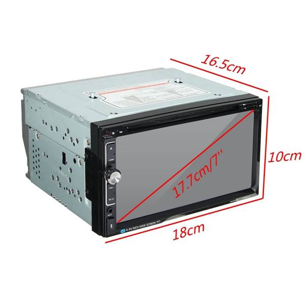 F6060B 7 inch Car Stereo DVD Player Bluetooth FM Radio MP4 Aux Touch Screen 2 Din HD 52W*4