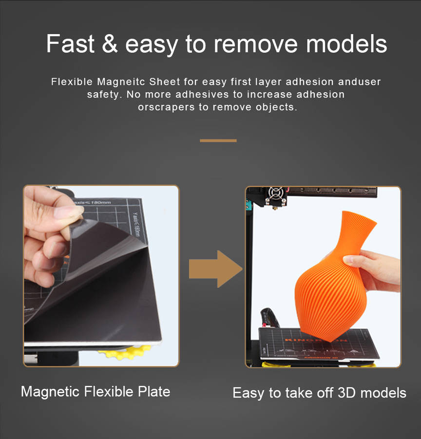 KINGROON KP3S 3.0 3D Printer High Precision Printing Upgraded DIY 3d printer Kit Touch Screen Pringting Size 180*180*180mm