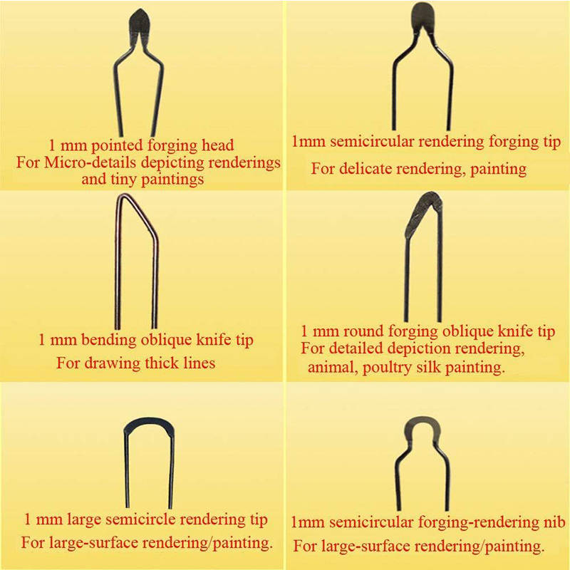 23Pcs Pyrography Wire Tips for Pyrography Machine Replacement Wood Burning